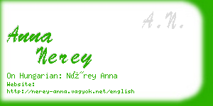 anna nerey business card